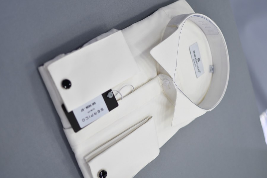 Men's Ivory French-Cuff Dress Shirt