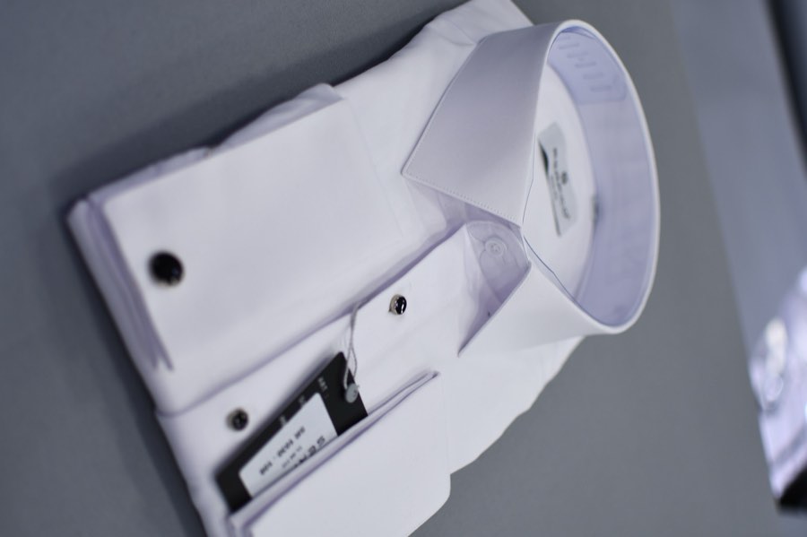 Men's White French-Cuff Dress Shirt