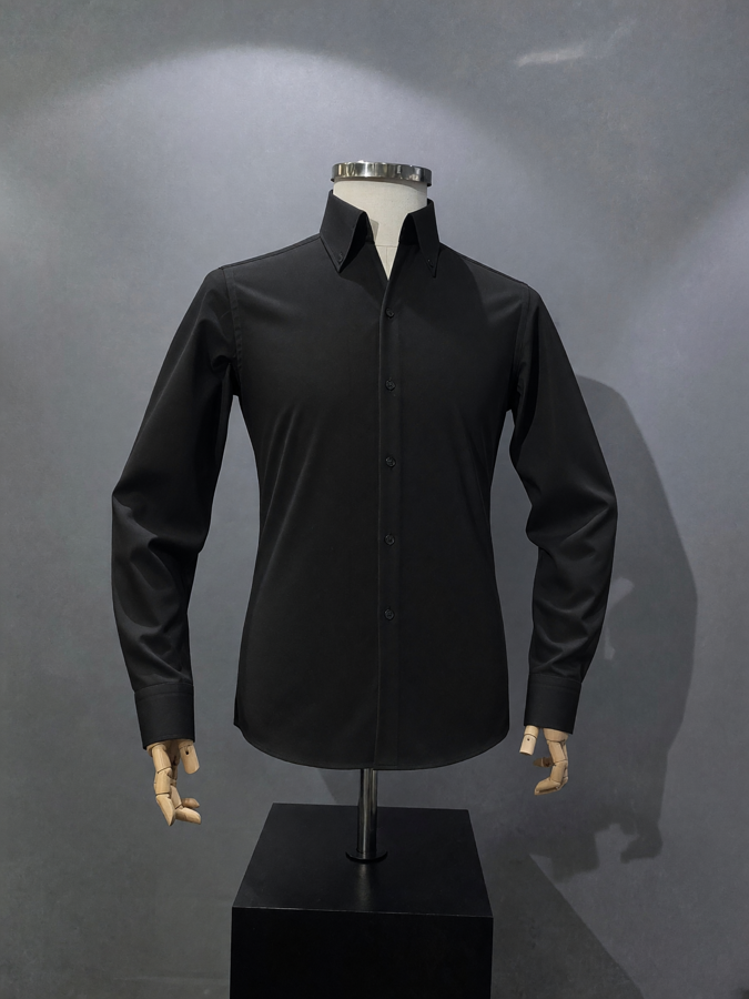 Men's Black Button-Down Shirt