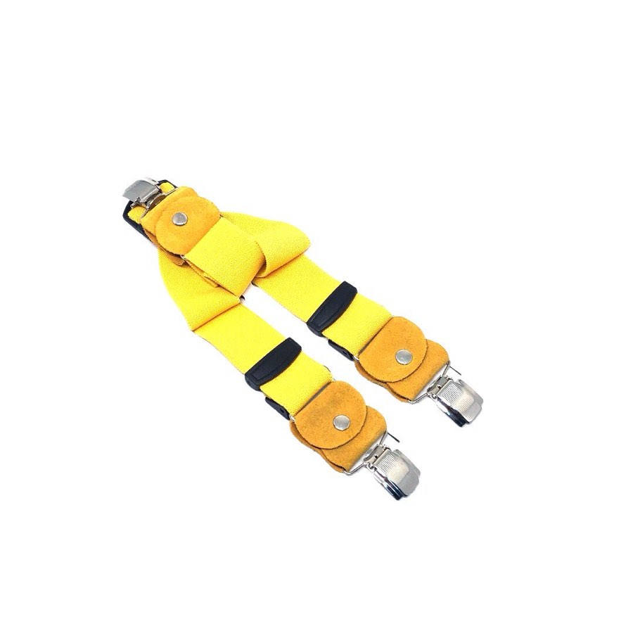 Men's Solid Yellow Suspenders