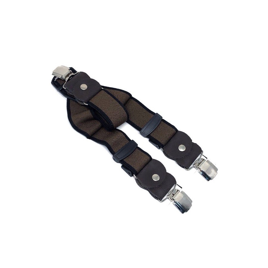 Men's Striped Black & Brown Suspenders