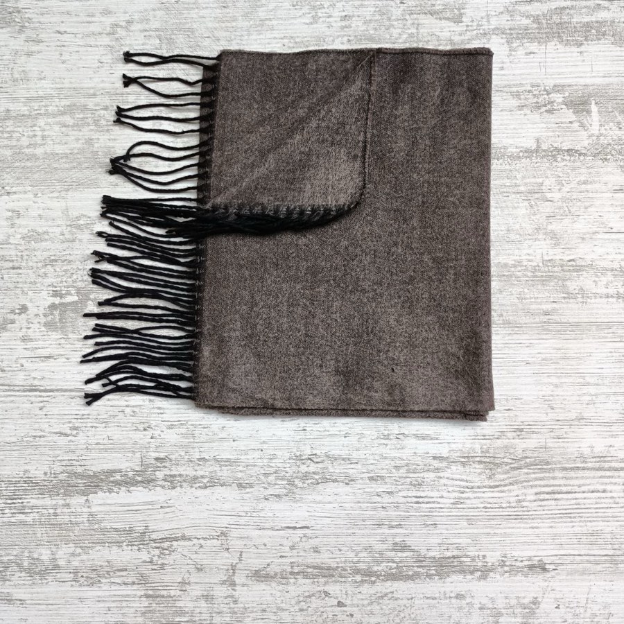 Men's Dark Latte Plain Scarf