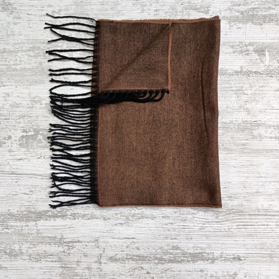 Men's Brown Plain Scarf