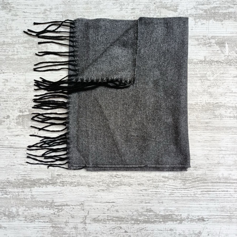 Men's Gray Plain Scarf