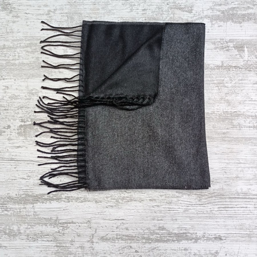 Men's Anthracite Gray Plain Scarf