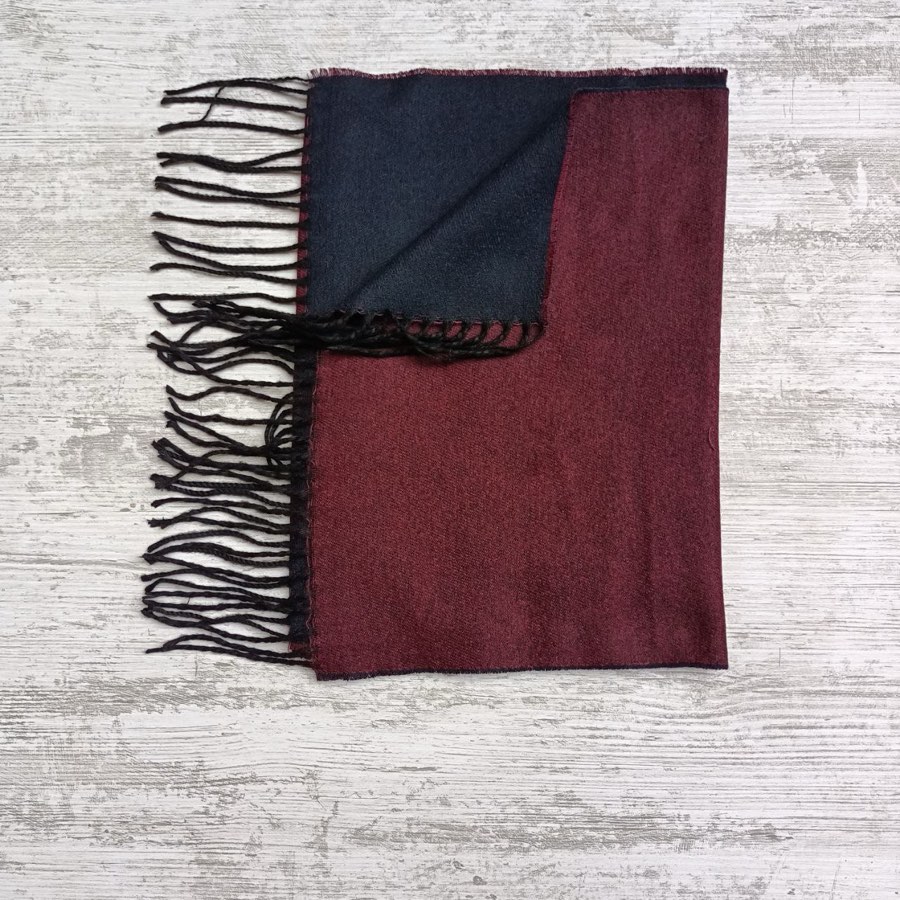 Men's Burgundy Plain Scarf