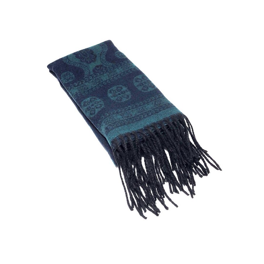 Men's Teal Paisley Scarf