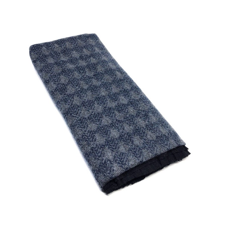 Men's Navy & Gray Houndstooth Scarf