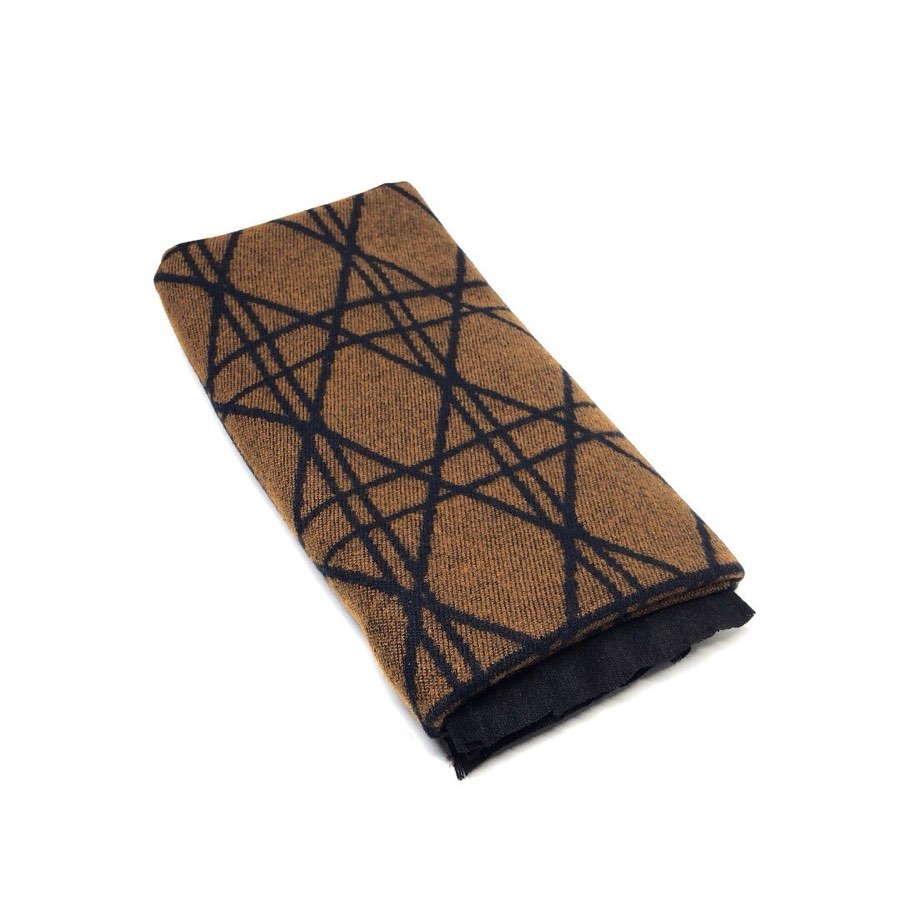 Men's Orange & Black Crossing-Lines Scarf