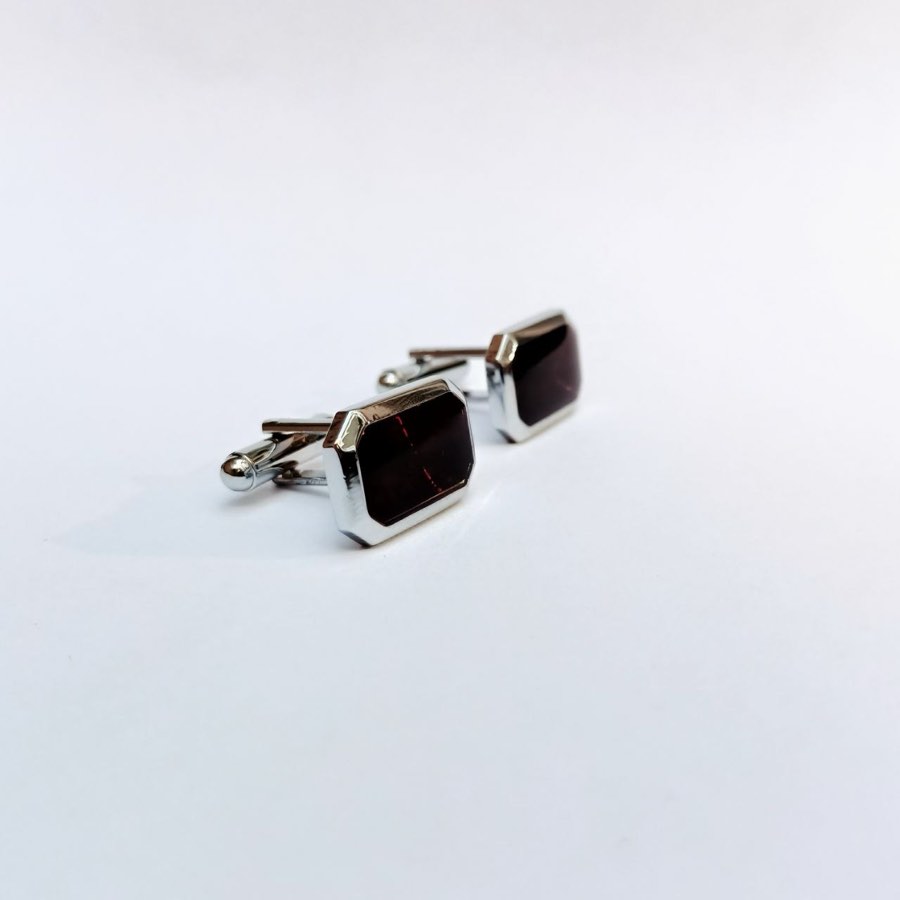 Men's Silver Square Cufflinks