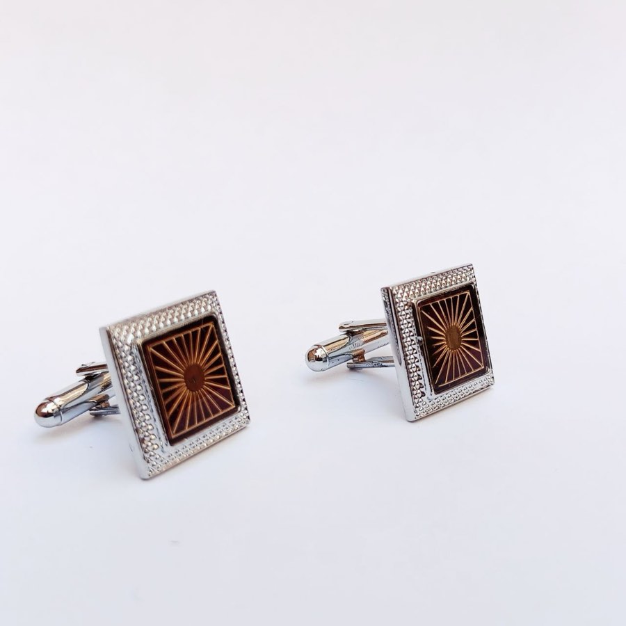 Men's Silver Square Cufflinks