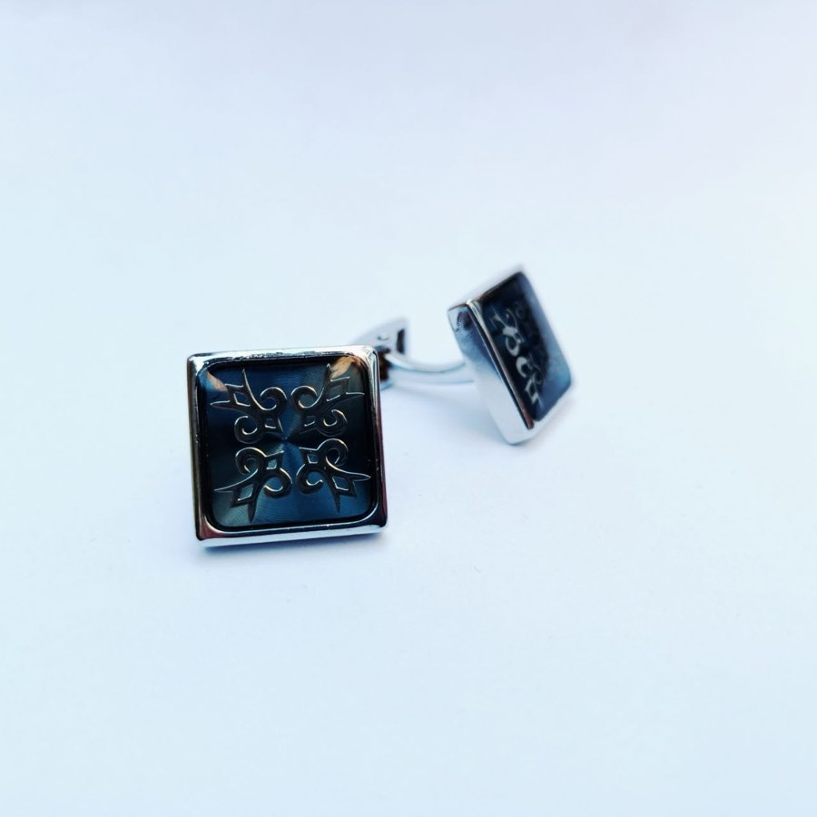 Men's Silver Square Cufflinks