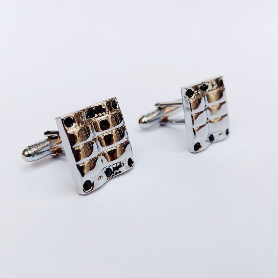 Men's Silver Square Cufflinks