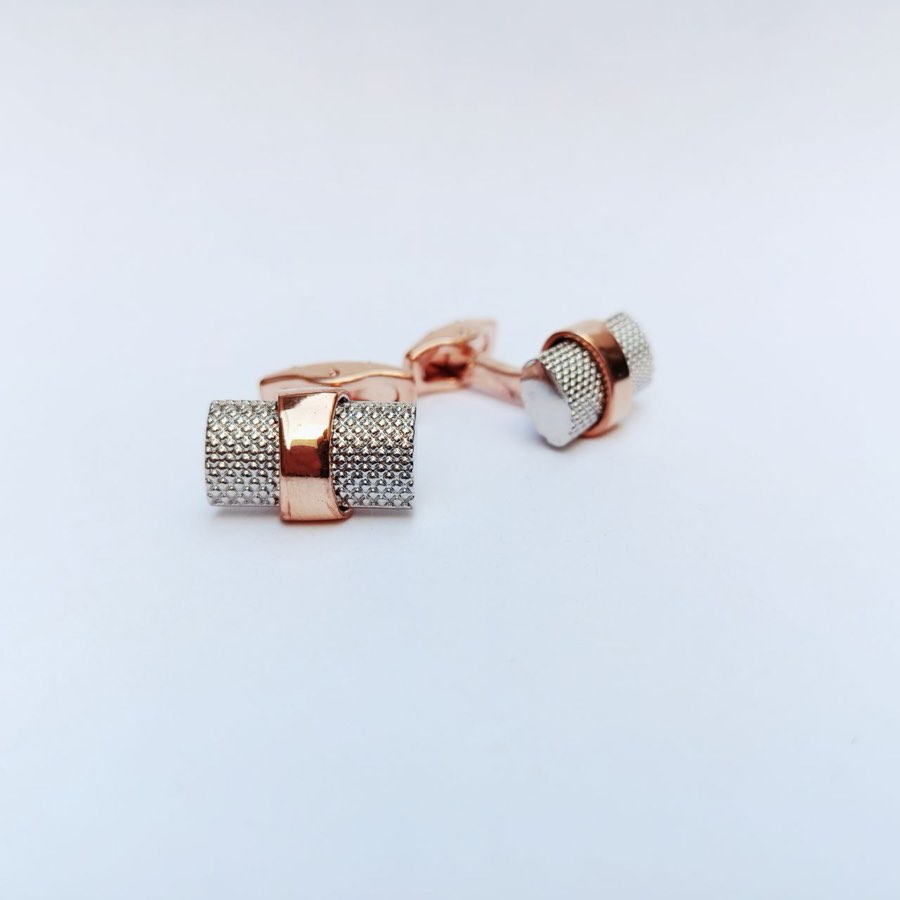 Men's Silver Cylinder Cufflinks