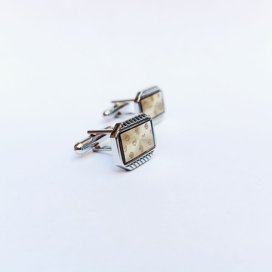 Men's Silver Square Cufflinks