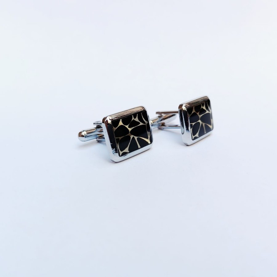 Men's Silver Square Cufflinks
