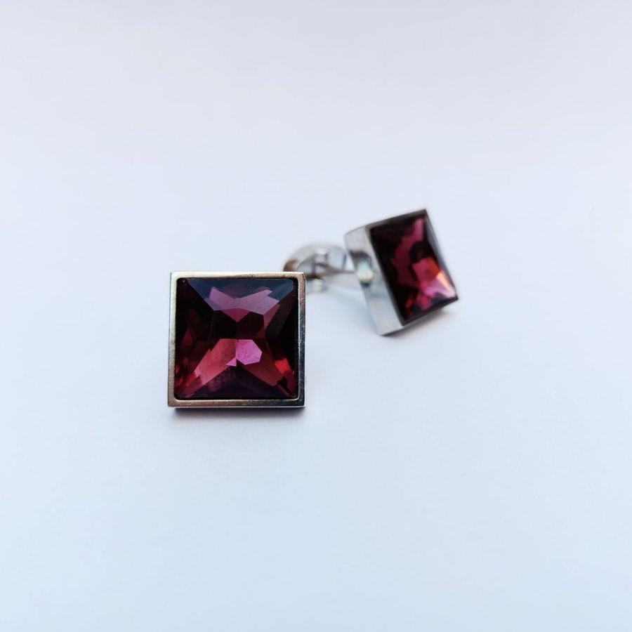 Men's Silver Square Cufflinks