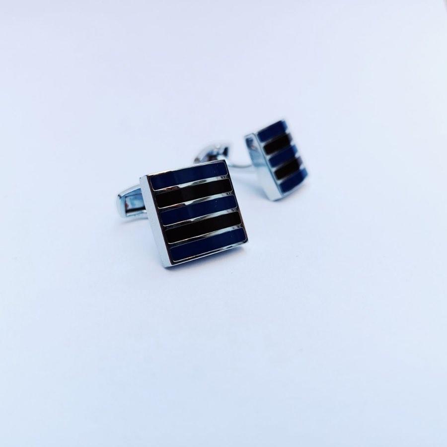 Men's Silver Square Cufflinks