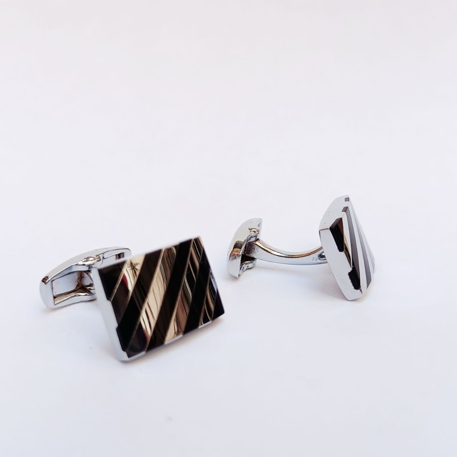 Men's Silver Square Cufflinks