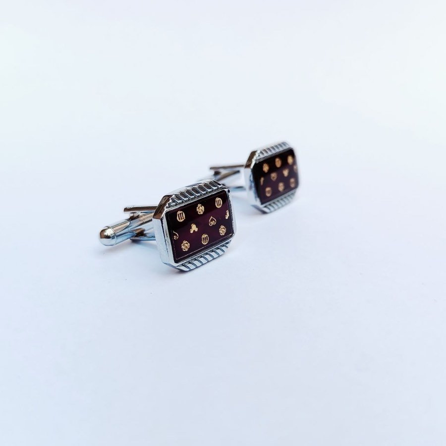 Men's Silver Square Cufflinks
