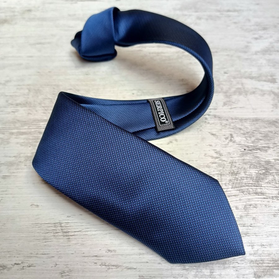 Men's Cobalt Blue Sand-Pattern Tie