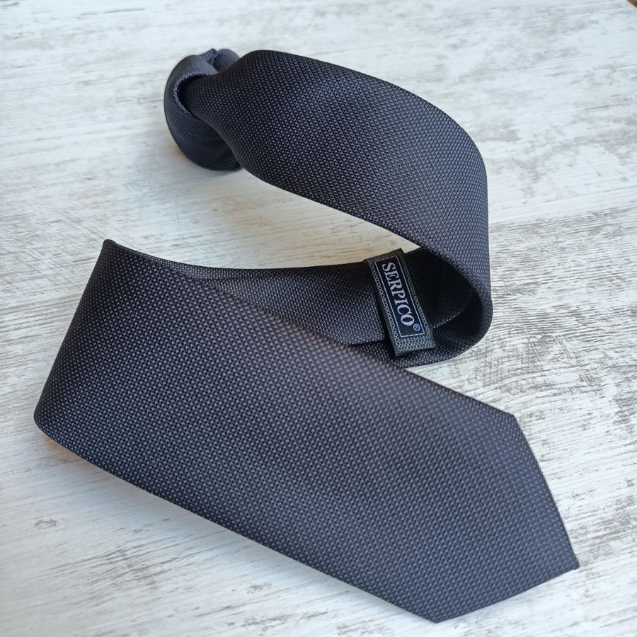 Men's Anthracite Gray Sand-Pattern Tie