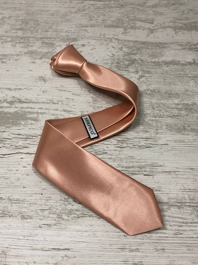 Men's Bronze Plain Satin Tie