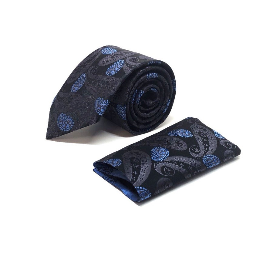Men's Black Tulip Microfiber Tie
