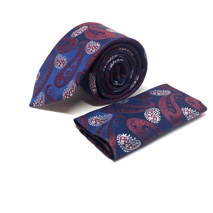 Men's Burgundy Tulip Microfiber Tie