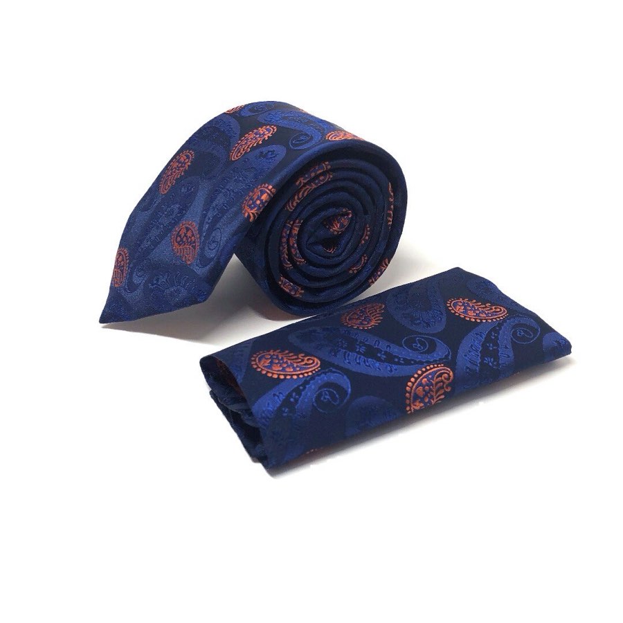 Men's Navy Tulip Microfiber Tie