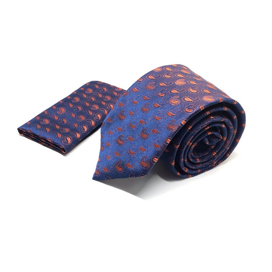 Men's Cobalt Blue Tulip Microfiber Tie