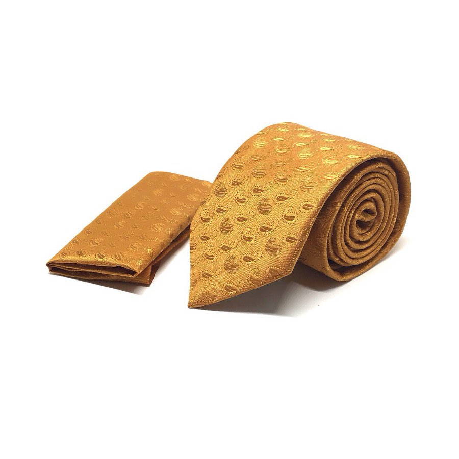Men's Mustard Tulip Microfiber Tie