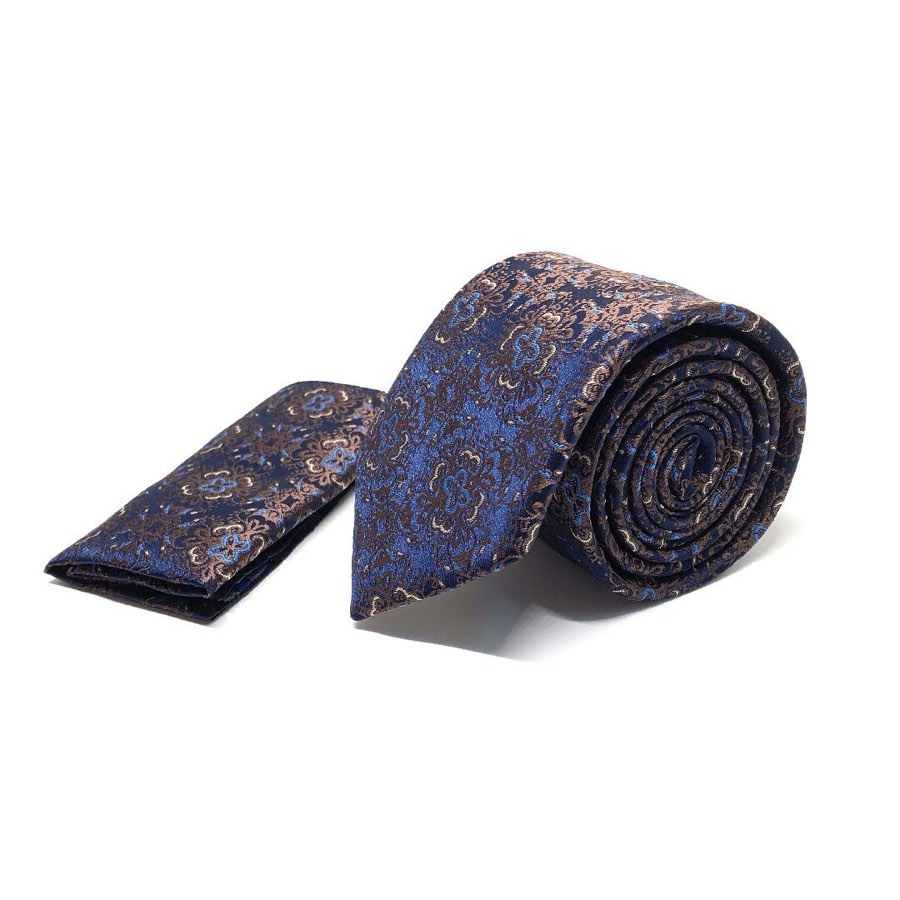 Men's Bronze Floral Microfiber Tie